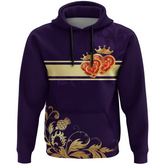 Scots Print Hoodie - Scotland Valentine Heart Thistle Celtic Style Hoodie